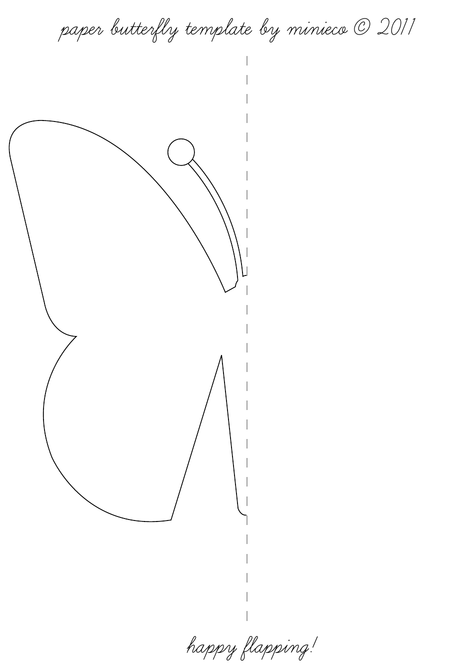 Paper Butterfly Template Download Printable PDF | Templateroller