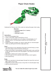 Document preview: Paper Chain Snake Templates