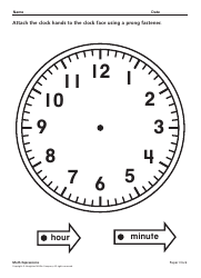 Document preview: Paper Clock Template