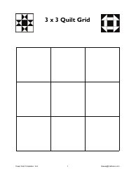 Document preview: 3 X 3 Paper Quilt Grid Templates