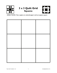 3 X 3 Paper Quilt Grid Templates, Page 4