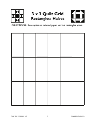 3 X 3 Paper Quilt Grid Templates, Page 5