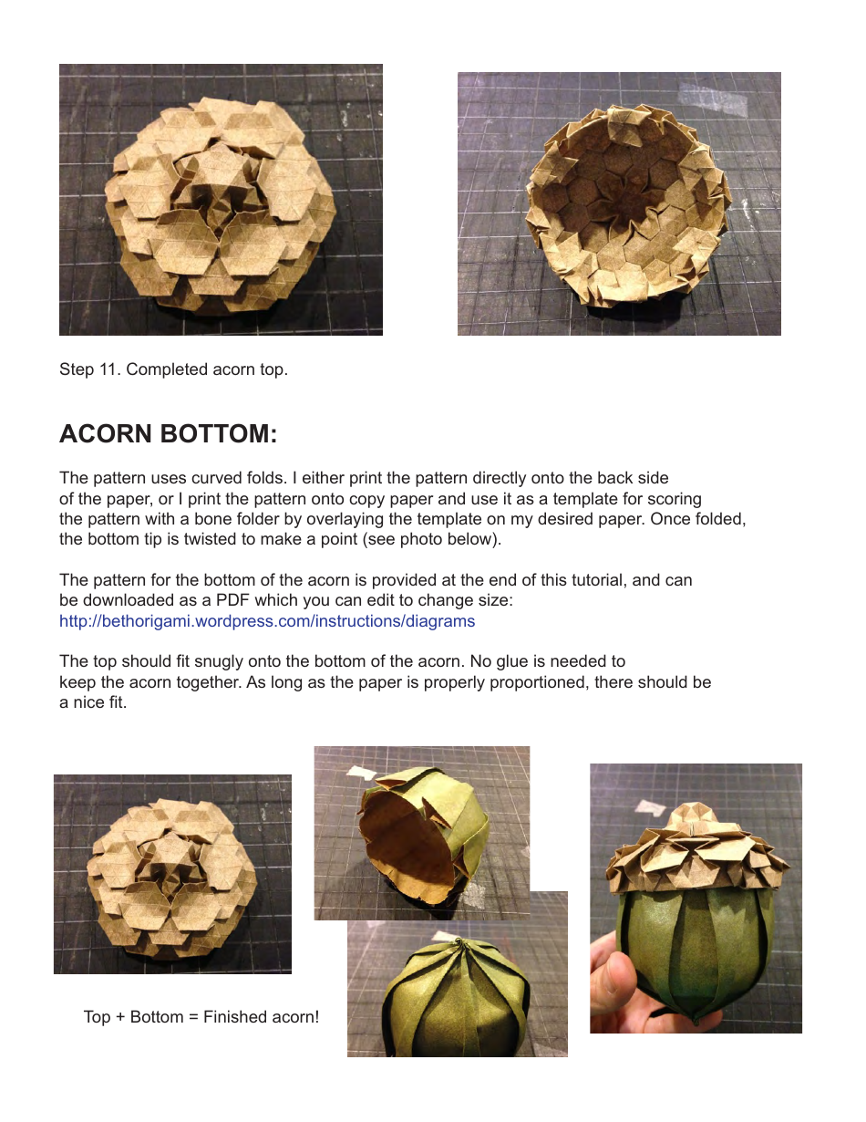 Paper Craft Acorn Design Template, Page 4