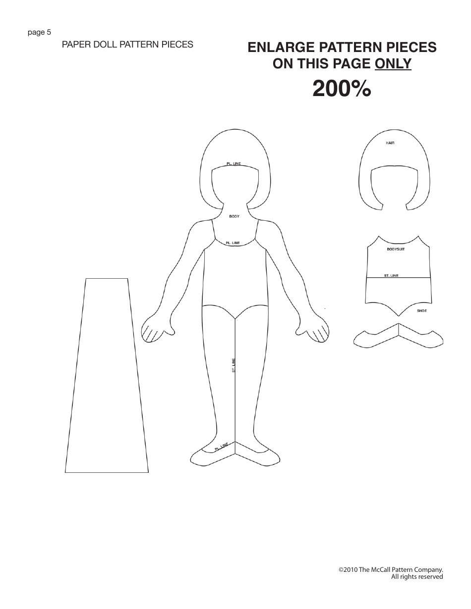 Paper Doll Template - the Mccall Pattern Company, Page 5