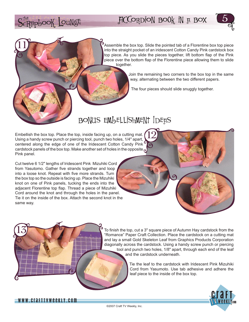 Paper Craft Accordion Book in a Box Design Guide - Craft Tv Weekly, Page 6