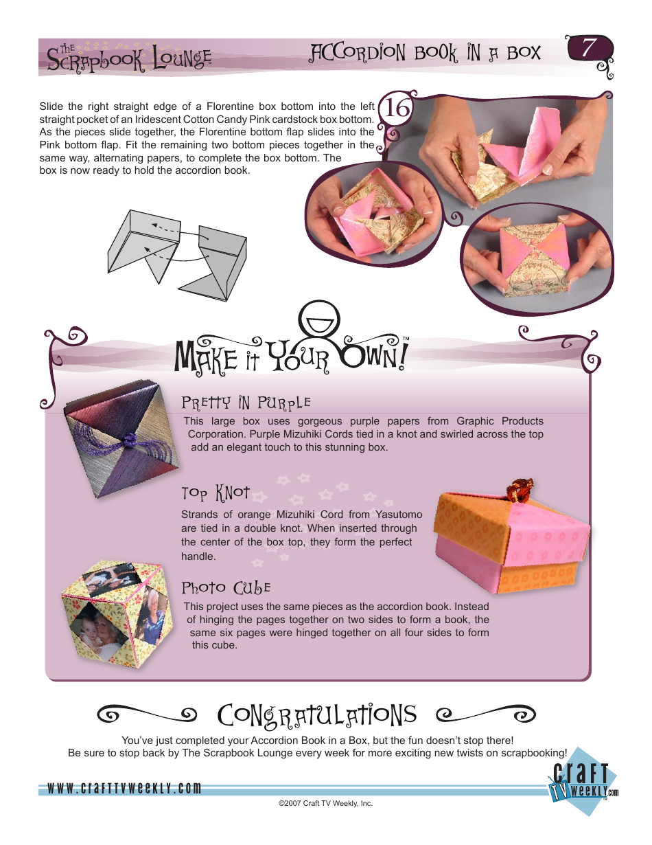 Paper Craft Accordion Book in a Box Design Guide - Craft Tv Weekly, Page 8