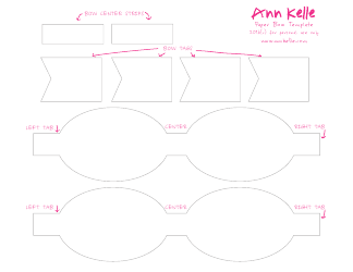 Document preview: Paper Bow Template - Pink