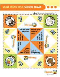 Document preview: Gabes Chemo Duck Fortune Teller Template