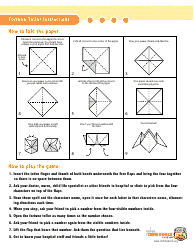Gabes Chemo Duck Fortune Teller Template, Page 2