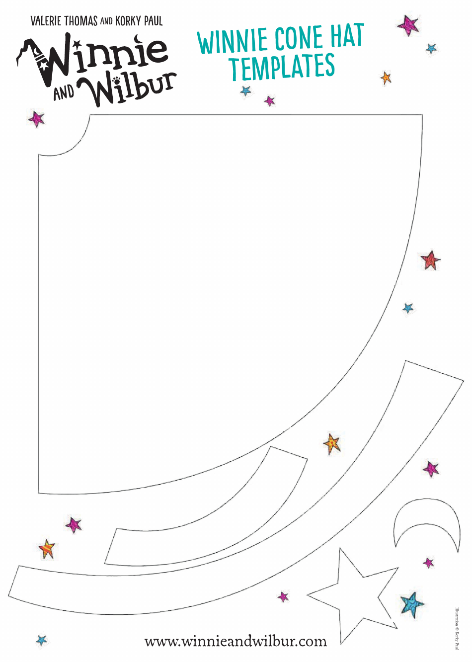 Paper Witch Cone Hat Template - Winnie and Wilbur, Page 4