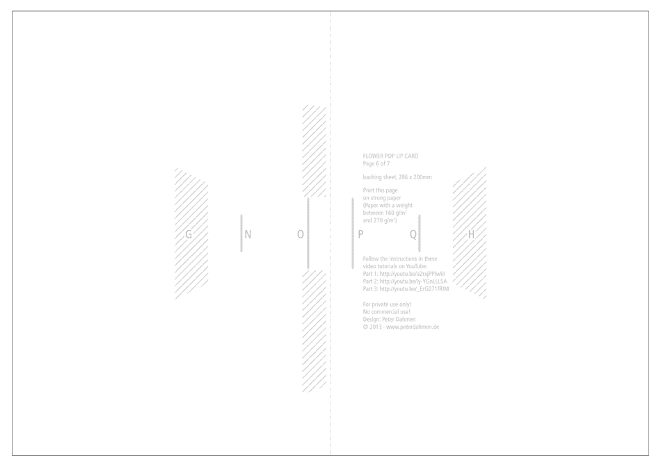 Flower Pop up Card Template - Peter Dahmen, Page 6