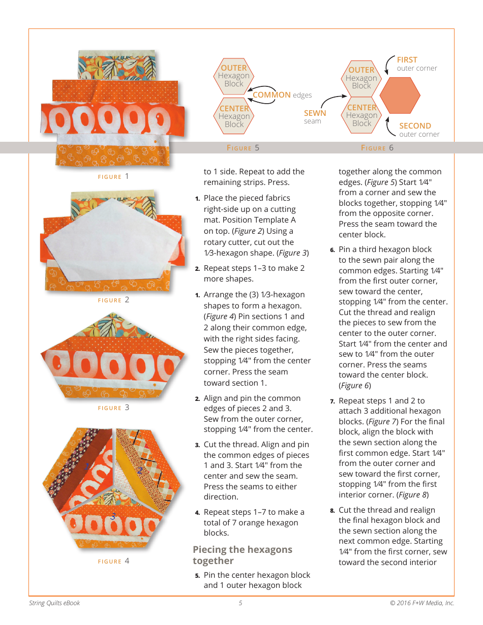 Hexagon Baby Quilt Template - F+w Media, Page 5