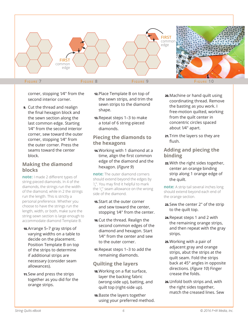 Hexagon Baby Quilt Template - F+w Media, Page 6