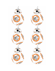 Document preview: Star Wars Bb-8 Printable Round Label Templates