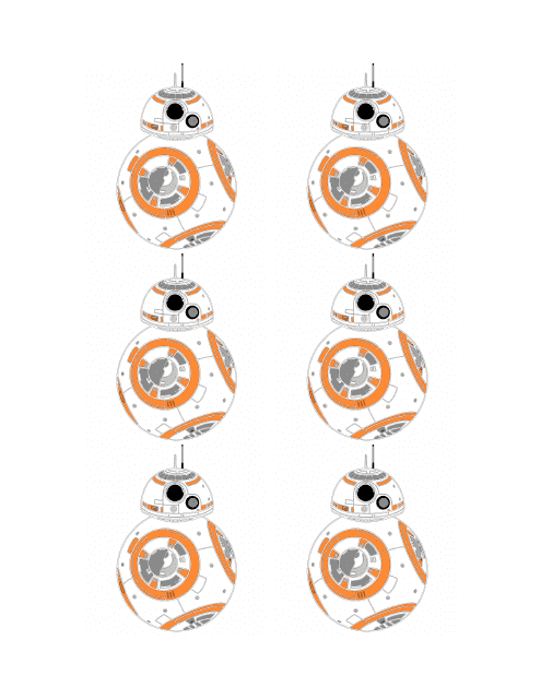 Star Wars BB-8 Printable Round Label Templates - Preview Image