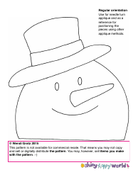 Snowman Applique Pattern Template - Wendi Gratz, Page 2