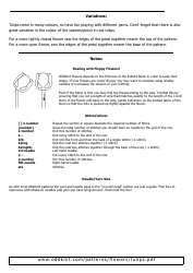 Tulip Knitting Pattern Templates, Page 3