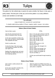 Document preview: Tulip Knitting Pattern Templates