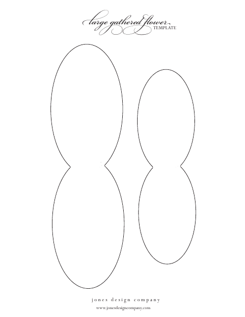 Large Gathered Flower Template