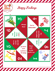 Document preview: Christmas Fortune Teller Template - Cca and B