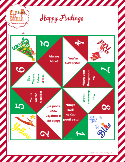 Christmas Fortune Teller Template - Cca and B