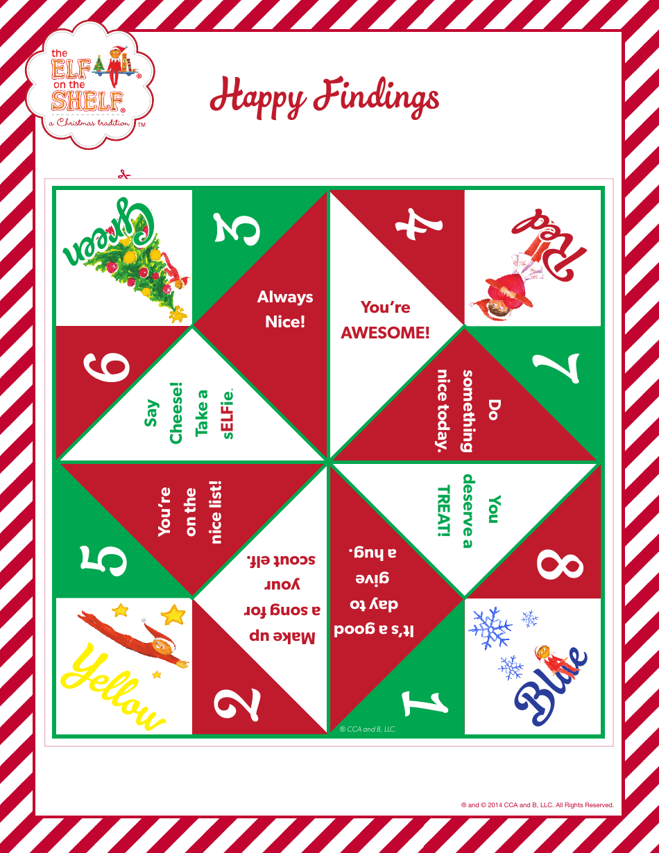 Christmas Fortune Teller Template - Christmas Fortune Teller Template Cca And B Print Big 