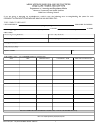 Form BCAL-1243 Medication Permission and Instructions - Michigan