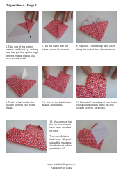 Origami Paper Heart - Red, Page 2
