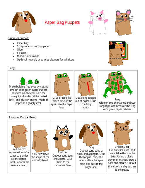 Paper Bag Animal Puppets