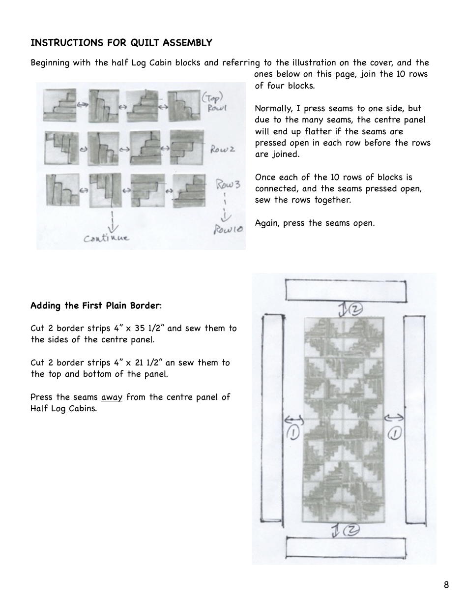 Autumn Log Cabin Quilt Pattern, Page 8
