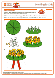 Document preview: Paper Spring Hat Decoration Template - the British Council