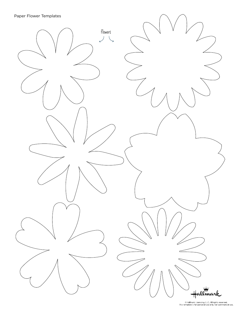 Paper Flower Templates - Hallmark Download Printable PDF | Templateroller