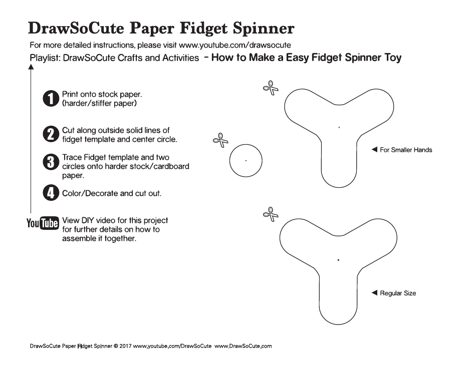 Paper Fidget Spinner Template - Free Downloadable PDF