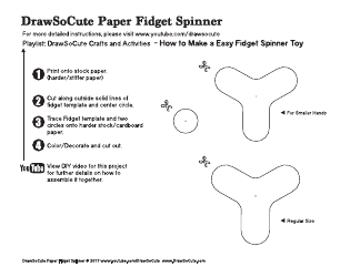 Document preview: Paper Fidget Spinner Template