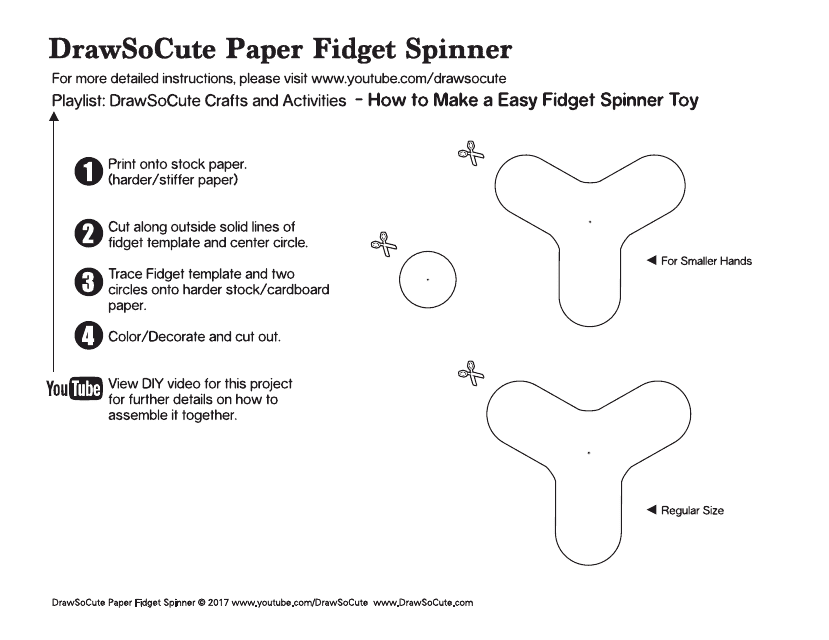 Paper Fidget Spinner Template