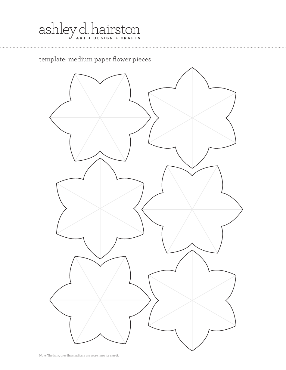 Different Size Paper Flower Templates, Page 4