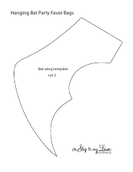 Document preview: Bat Wing Party Favor Bag Template