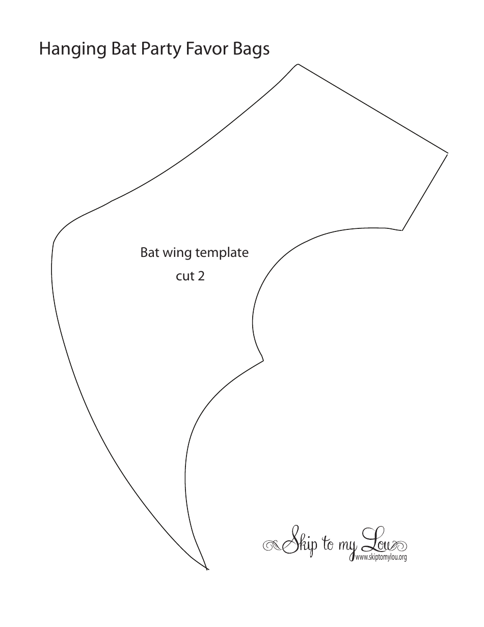 Bat Wing Party Favor Bag Template Image Preview