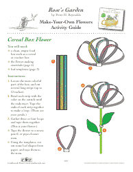 Paper Cereal Box &amp; Yogurt Lid Flower Templates, Page 4