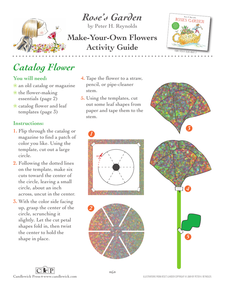 Paper Cereal Box  Yogurt Lid Flower Templates, Page 6