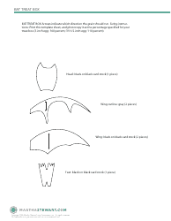 Document preview: Paper Bat Treat Box Template - Martha Stewart