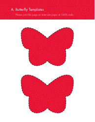 Red Paper Butterfly Template, Page 2