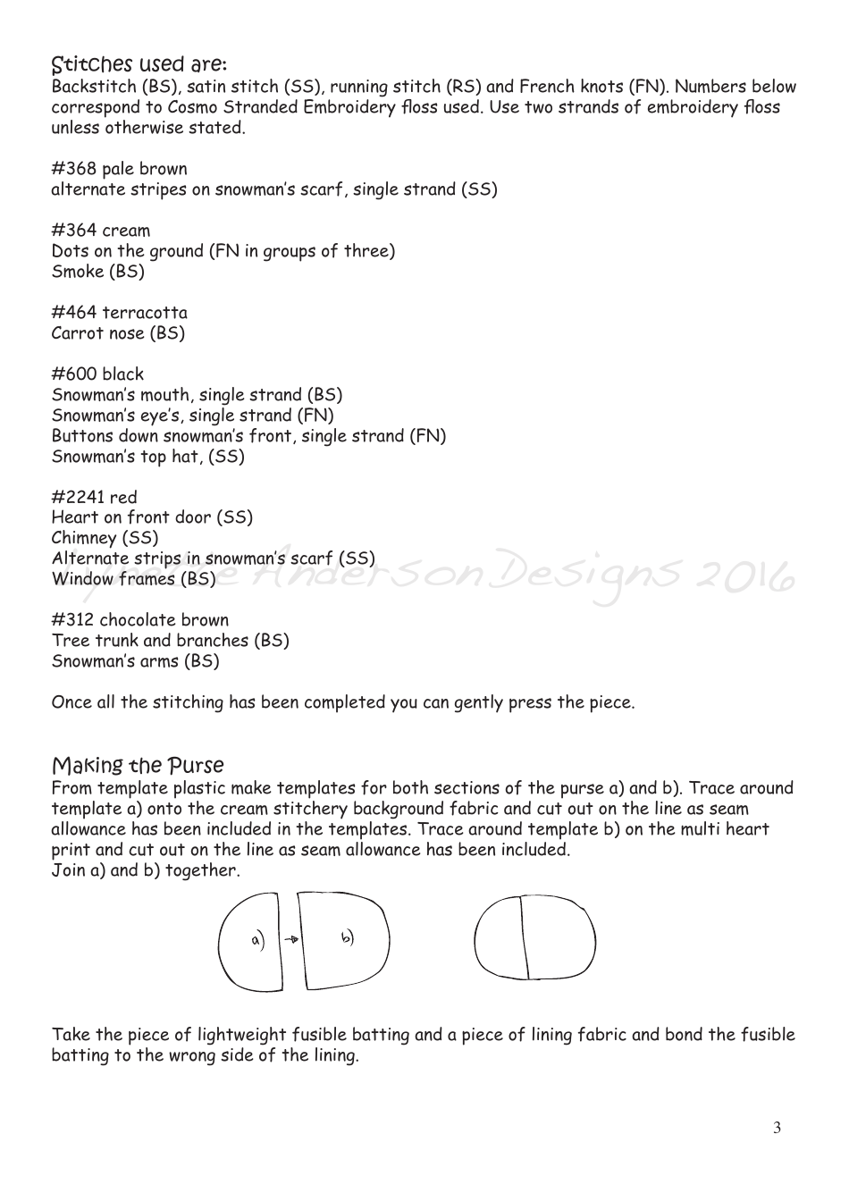 Winter Coin Purse Template - Lynette Anderson Designs, Page 3