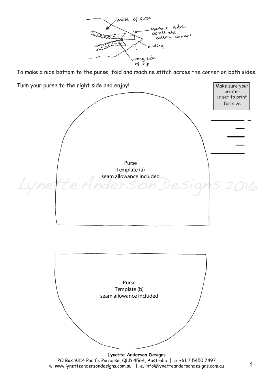 Winter Coin Purse Template - Lynette Anderson Designs, Page 5