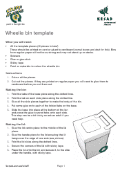 Wheelie Bin Template