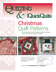 Document preview: Christmas Quilt Pattern Templates - Mccall's Quilting