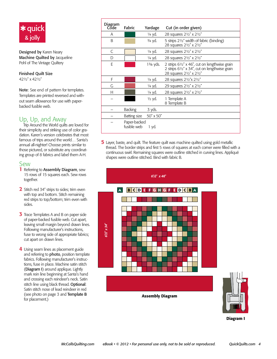 Christmas Quilt Pattern Templates - Mccalls Quilting, Page 4