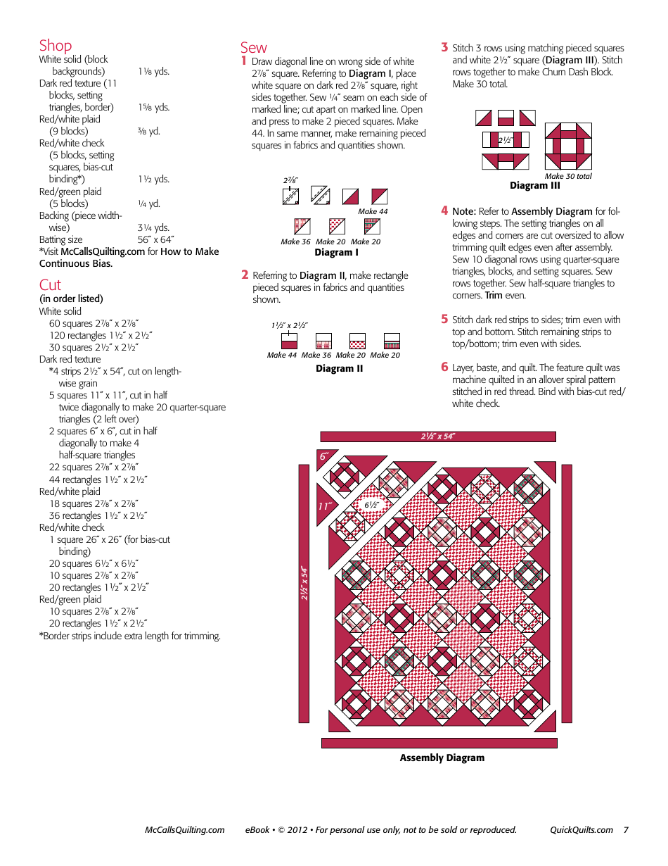 Christmas Quilt Pattern Templates - Mccalls Quilting, Page 7