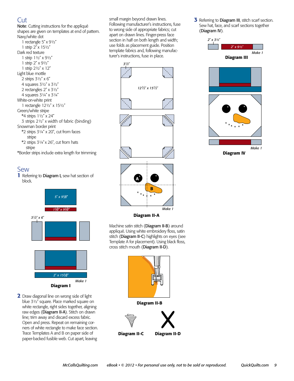 Christmas Quilt Pattern Templates - Mccalls Quilting, Page 9