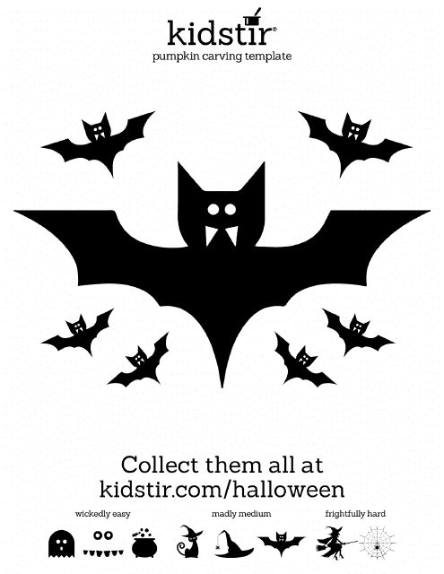 Bat Pumpkin Carving Template - Kidstir